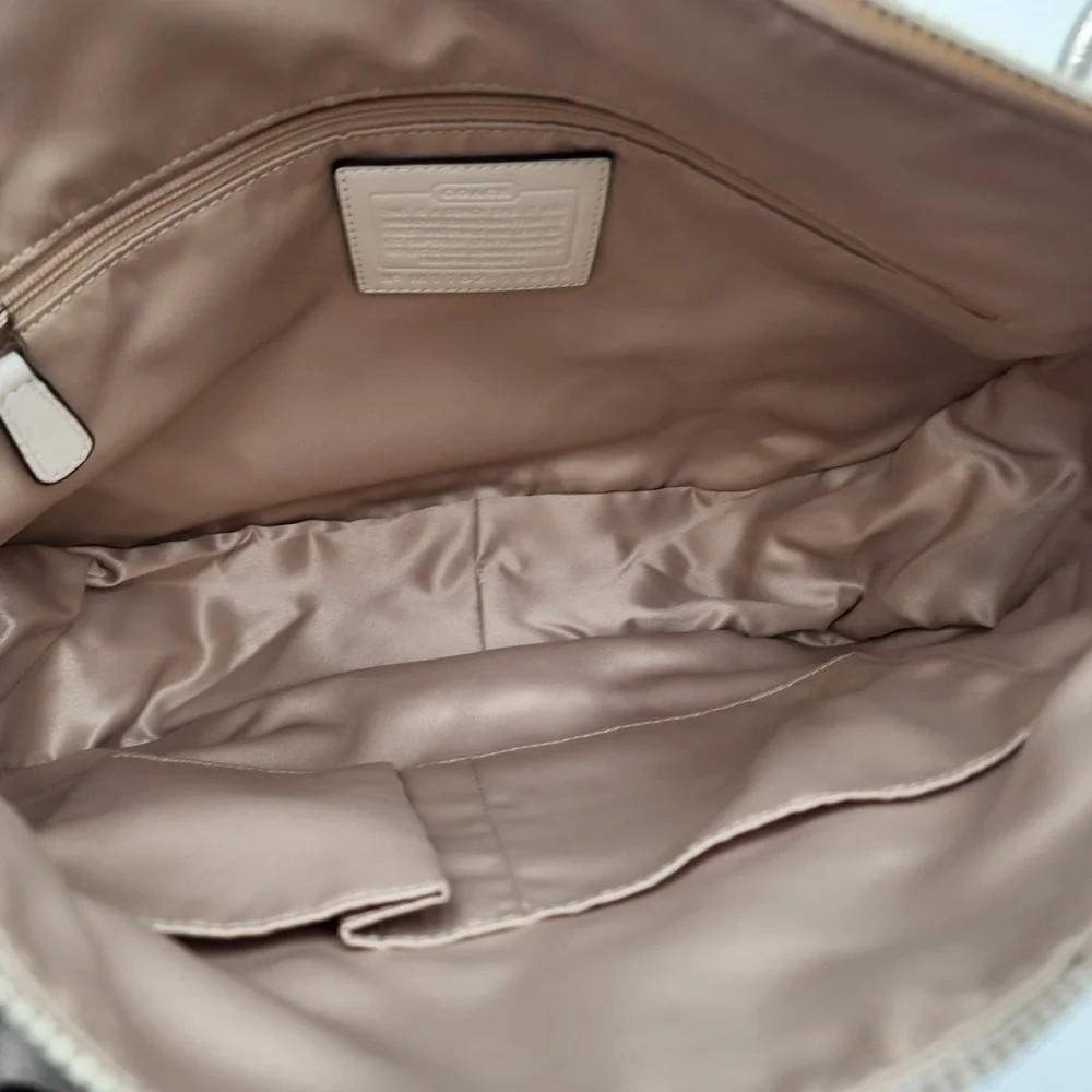 Coach Kristin Round Satchel White Nappa Leather Crossbody Strap Dustbag 19295